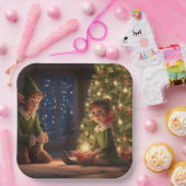 クリスマス小人 ペーパープレート (パーティー)