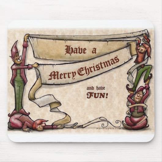 クリスマス小人 マウスパッド (正面)
