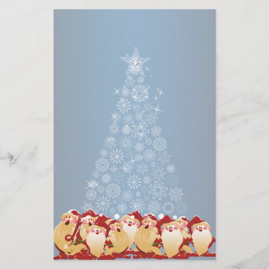 クリスマス小人 便箋 (正面)