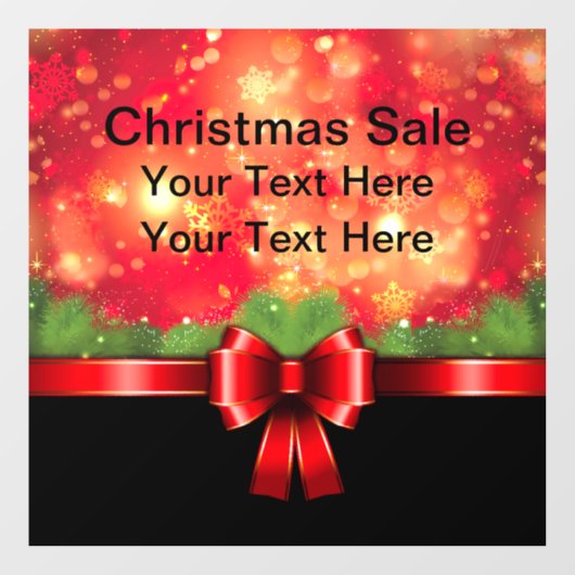 クリスマス小売店ウィンドウプロモーション ウィンドウサイン (シート)