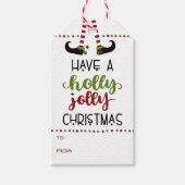 クリスマス小妖精や小人からすてきへ ギフトタグ (正面)