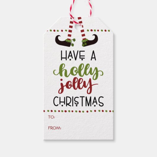 クリスマス小妖精や小人からすてきへ ギフトタグ (正面)
