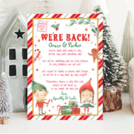 クリスマス小妖精や小人からのBack Letter 招待状