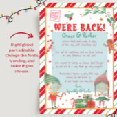 クリスマス小妖精や小人からのBack Letter 招待状