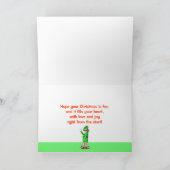 クリスマス小妖精や小人がギフトに シーズンカード (内部)