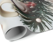 クリスマス小妖精や小人とオーナメント ラッピングペーパー (ロールコーナー)