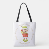 クリスマス小妖精や小人と現在 トートバッグ (裏面)