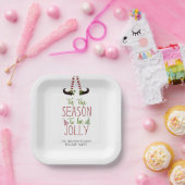 クリスマス小妖精や小人のシーズンがピークにすてきなるパーソナライズされた ペーパープレート (パーティー)