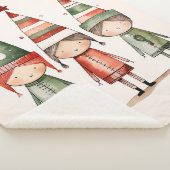 クリスマス小妖精や小人のフェスティバル帽子 シェルパブランケット (3/4)