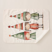 クリスマス小妖精や小人のフェスティバル帽子 シェルパブランケット (正面(横))