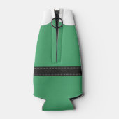 クリスマス小妖精や小人の衣装モノグラムのグリーン ボトルクーラー (裏面)