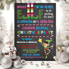 クリスマス小妖精や小人の赤ちゃんシャワーの表示 招待状