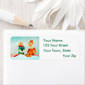 クリスマス小妖精や小人の開始日 ラベル (インサイチュ)