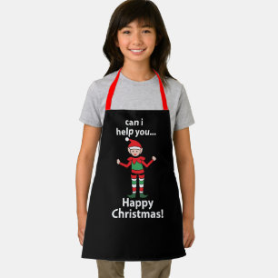 クリスマス小妖精や小人は私は救済あなた幸せなクリスマス小妖精や小人 エプロン