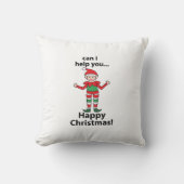 クリスマス小妖精や小人は私は救済あなた幸せなクリスマス小妖精や小人 クッション (正面)