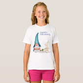クリスマス小妖精や小人または格言とウサギ Tシャツ (正面フル)