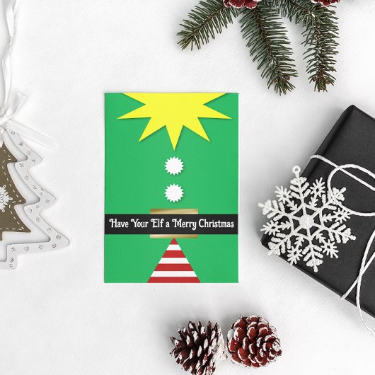 クリスマス小妖精や小人を楽しませなさい シーズンカード