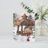 クリスマス小妖精や小人アットノースポールポストカード シーズンポストカード (スタンド正面)