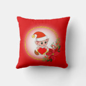 クリスマス小妖精や小人オンレッド装飾用クッション クッション (裏面)