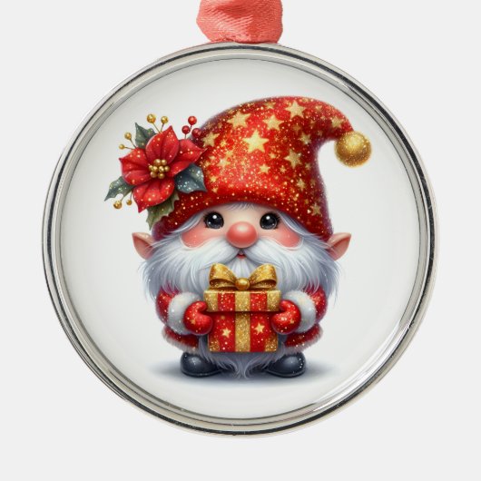 クリスマス小妖精や小人オーナメント メタルオーナメント (正面)