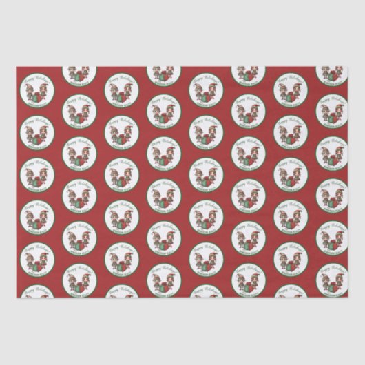 クリスマス小妖精や小人カスタムビジネスホリデー 薄葉紙 (正面)