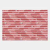 クリスマス小妖精や小人ガールアンドボーイラッピング紙 ラッピングペーパーシート (正面2)