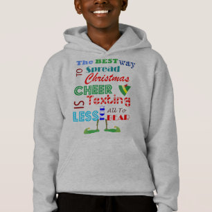 クリスマス小妖精や小人キッズフード付きスウェットシャツSweatshirt for Boys