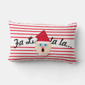 クリスマス小妖精や小人キャンディーケーン ランバークッション (裏面)