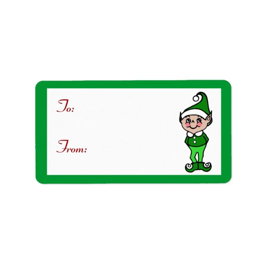 クリスマス小妖精や小人ギフトラベルラベル ラベル (正面)