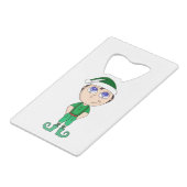 クリスマス小妖精や小人クリスマス クレジットカード栓抜き (裏面アングル)