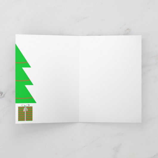 クリスマス小妖精や小人グリーティングカード – Chevron Gift Package シーズンカード (内部)