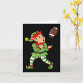 クリスマス小妖精や小人サッカーワイドレシーバーボーイズキッズファム カード (黄色い花)