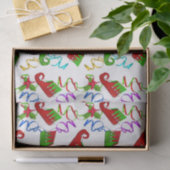 クリスマス小妖精や小人シューパターンティッシュペーパー 薄葉紙 (ギフト)