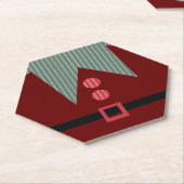 クリスマス小妖精や小人スーツホリデーパーティー ペーパーコースター (アングル)