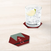 クリスマス小妖精や小人スーツホリデーパーティー ペーパーコースター (インサイチュ)