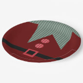 クリスマス小妖精や小人スーツホリデーパーティー ペーパープレート (アングル)