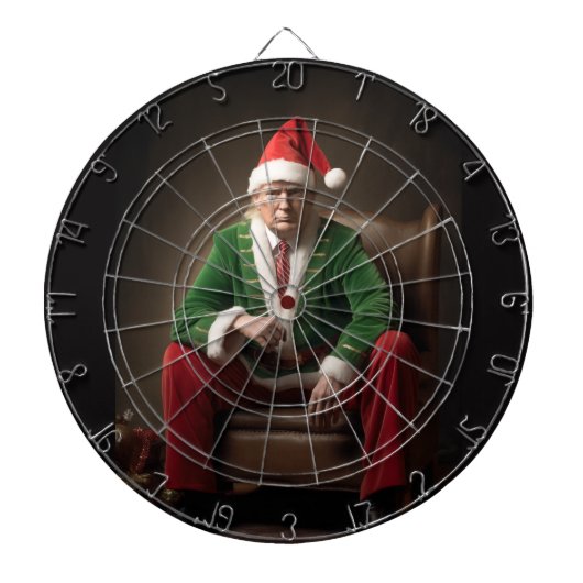 クリスマス小妖精や小人ドナルド・トランプ ダーツボード (正面)