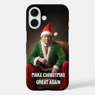 クリスマス小妖精や小人ドナルド・トランプ iPhone 16ケース