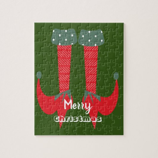 クリスマス小妖精や小人ハイトメリークリスマス ジグソーパズル (縦)