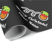 クリスマス小妖精や小人バスケットボールラッピング紙 子供へ ラッピングペーパー (ロールコーナー)