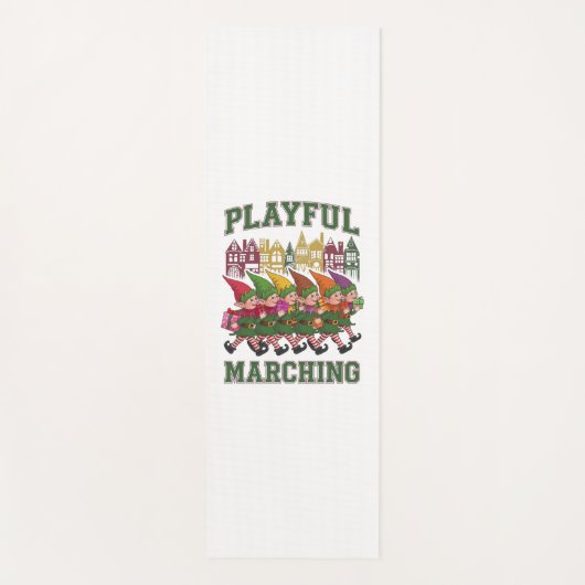 クリスマス小妖精や小人パレード ヨガマット (正面)