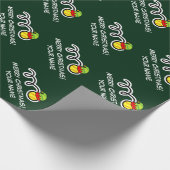 クリスマス小妖精や小人パーソナライズされたソフおもしろいトボール ラッピングペーパー (角)