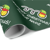 クリスマス小妖精や小人パーソナライズされたソフおもしろいトボール ラッピングペーパー (ロールコーナー)