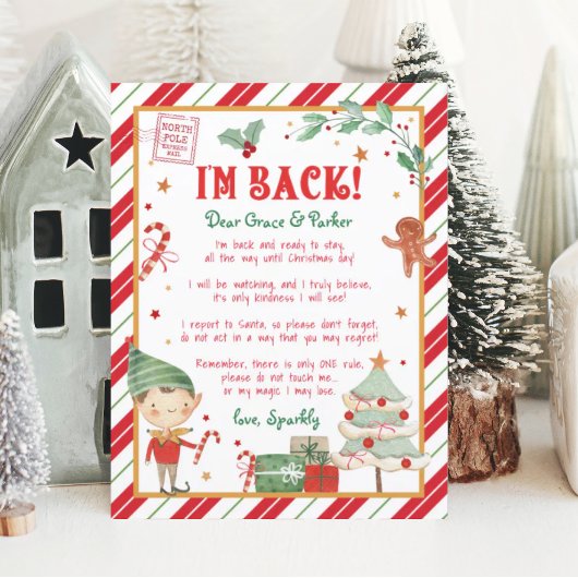 クリスマス小妖精や小人パーソナライズされたレター ポスター