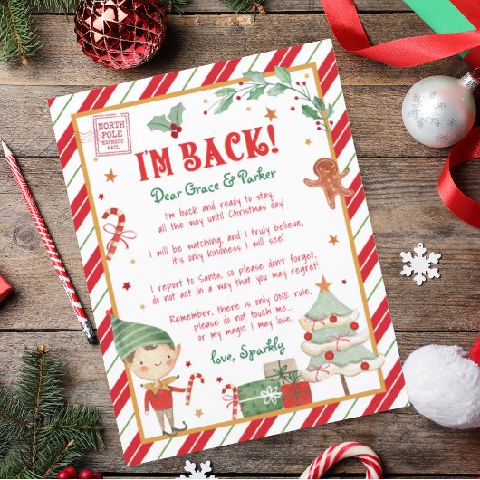 クリスマス小妖精や小人パーソナライズされたレター ポスター