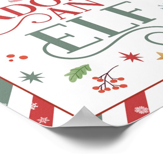 クリスマス小妖精や小人パーティーを採用する ポスター (角)