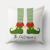 クリスマス小妖精や小人ファミリー名フェスティバルホリデーデコール クッション (正面)