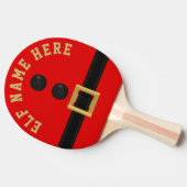 クリスマス小妖精や小人フェスティバルレッドホリデーカスタム 卓球ラケット (横)