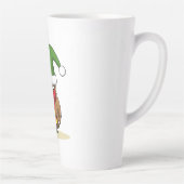 クリスマス小妖精や小人フクロウとプレゼント カフェラテマグ (右)