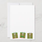 クリスマス小妖精や小人フラットカードストライプの – ギフトパッケージ シーズンカード (裏面)